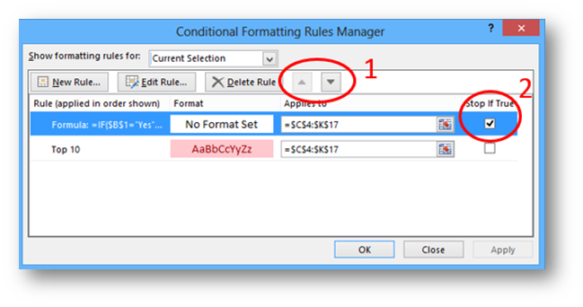 Turn Conditional Formatting On and Off