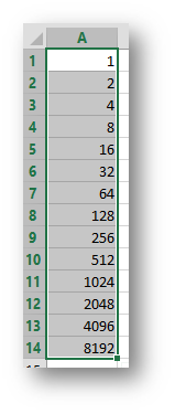 Factor Growing Series in Excel